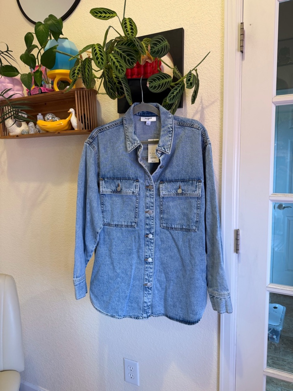 Parke x Target - Denim Shacket, Medium Wash, L